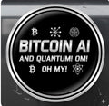 Bitcoin AI and Quantum! Oh My! Sticker - Classic Black