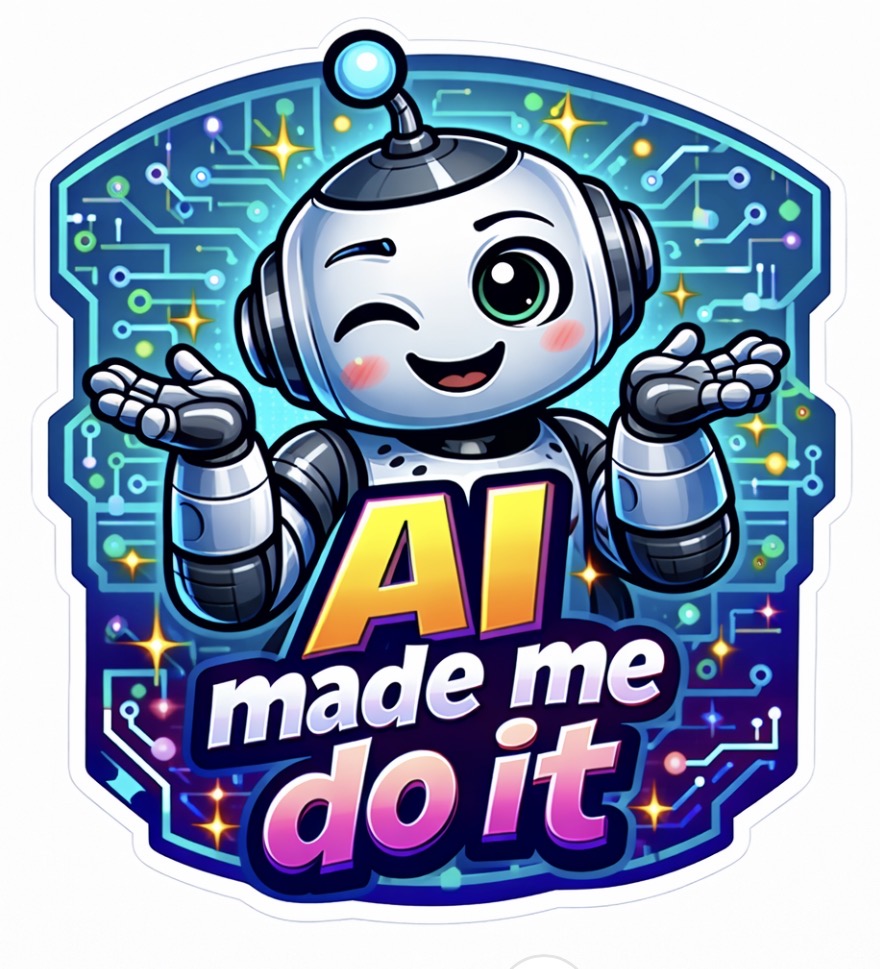 AI Made Me Do It Sticker
