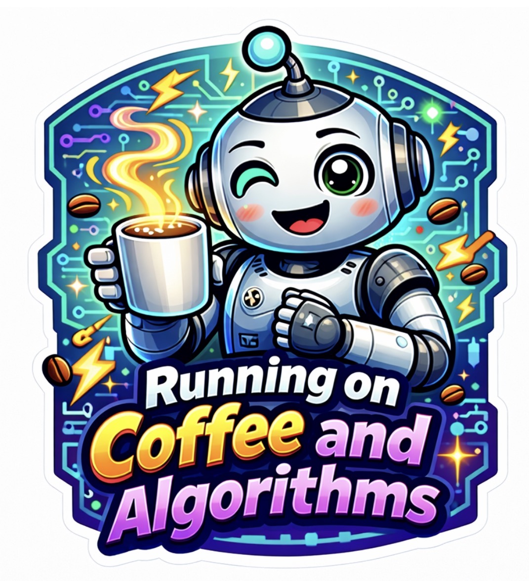 Running on Coffee and Algorithms Sticker
