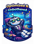 Optimized & Unbothered Sticker