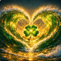 Shamrock Heart Wave Saint Patrick's Day Tee - Lucky 7 Collection