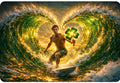 Emerald Heart Wave Rider Saint Patrick's Day Tee - Lucky 7 Collection