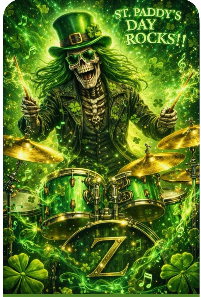 St Paddy's Day Rocks Drummer Tee - Lucky 7 Collection