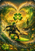Rockstar Surfer Heart Wave Saint Patrick's Day Tee - Lucky 7 Collection