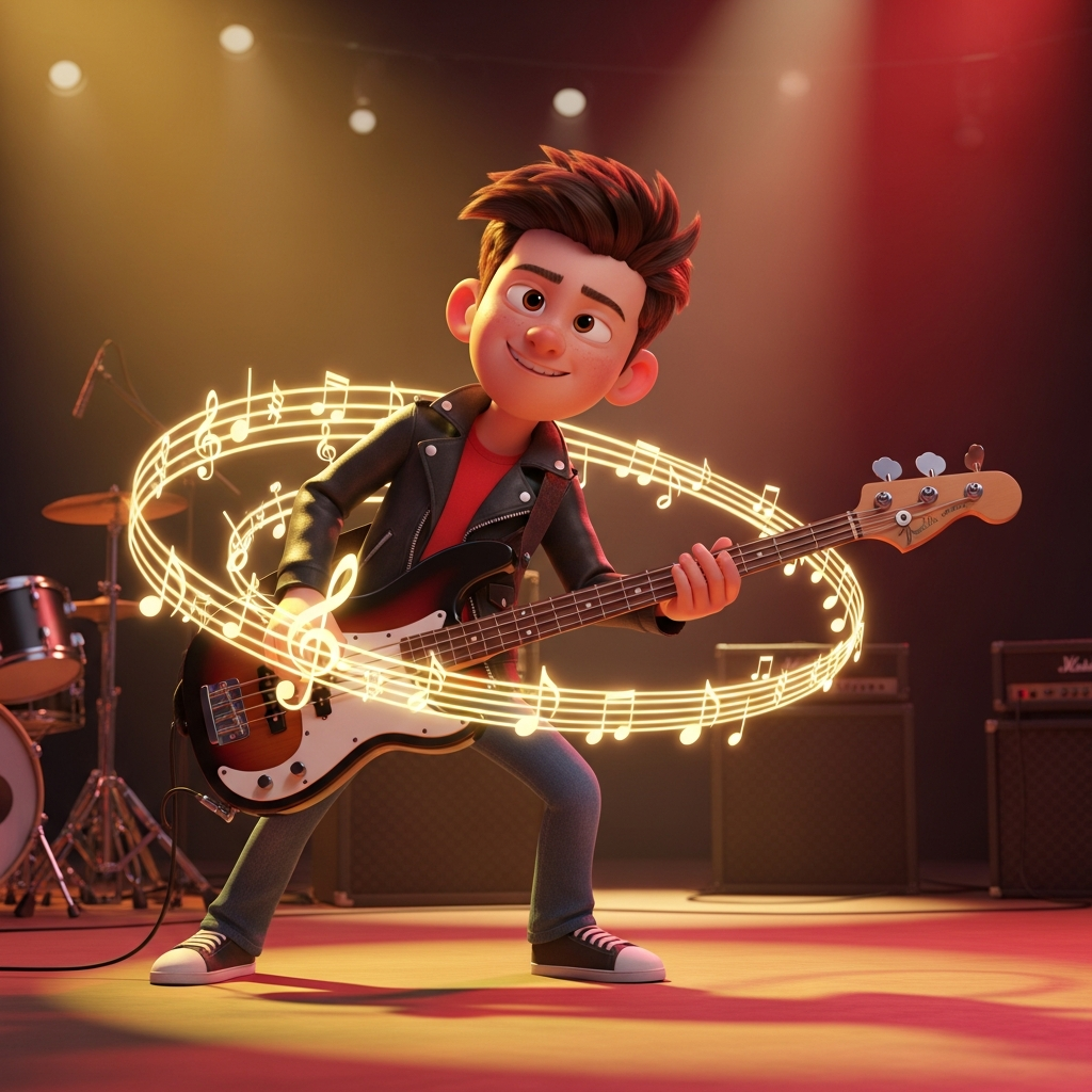 Rock Star Bass Kid