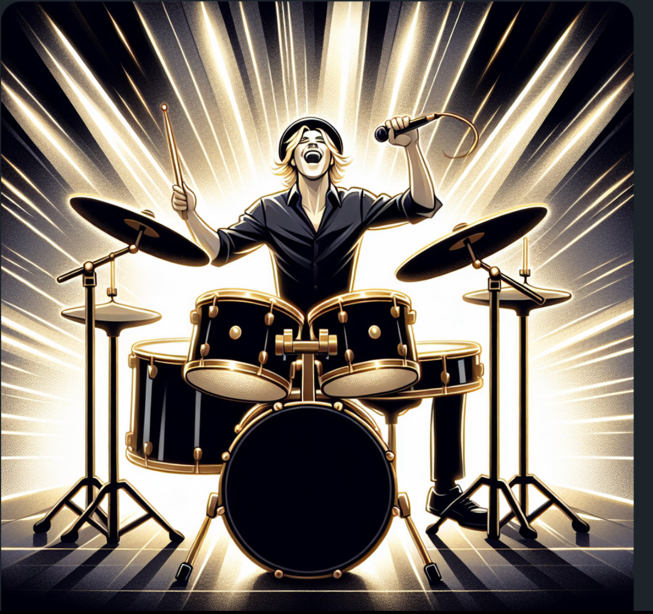 Blonde Rock Drummer