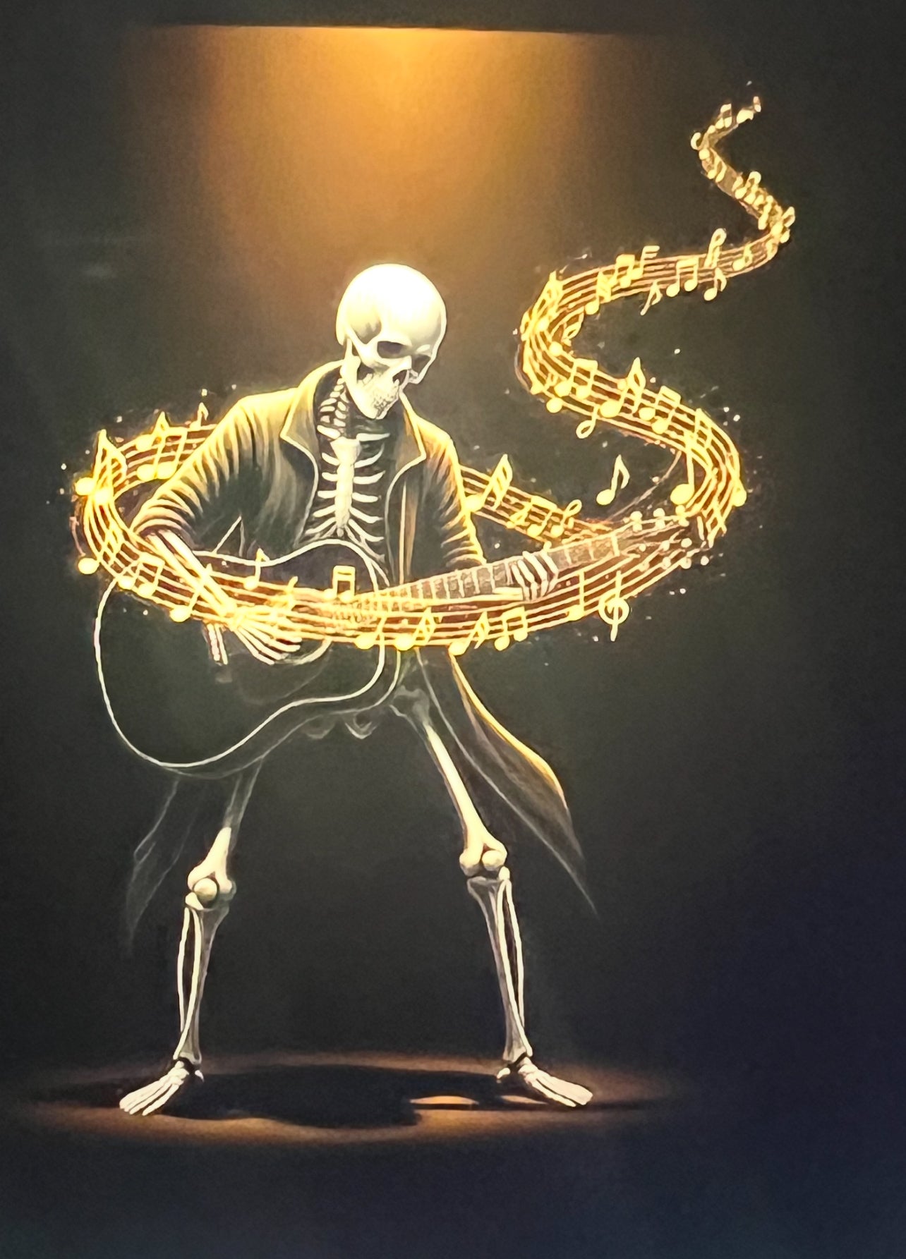Electric groove skeleton Guitarist