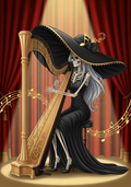 Gothic Harp Enchantress
