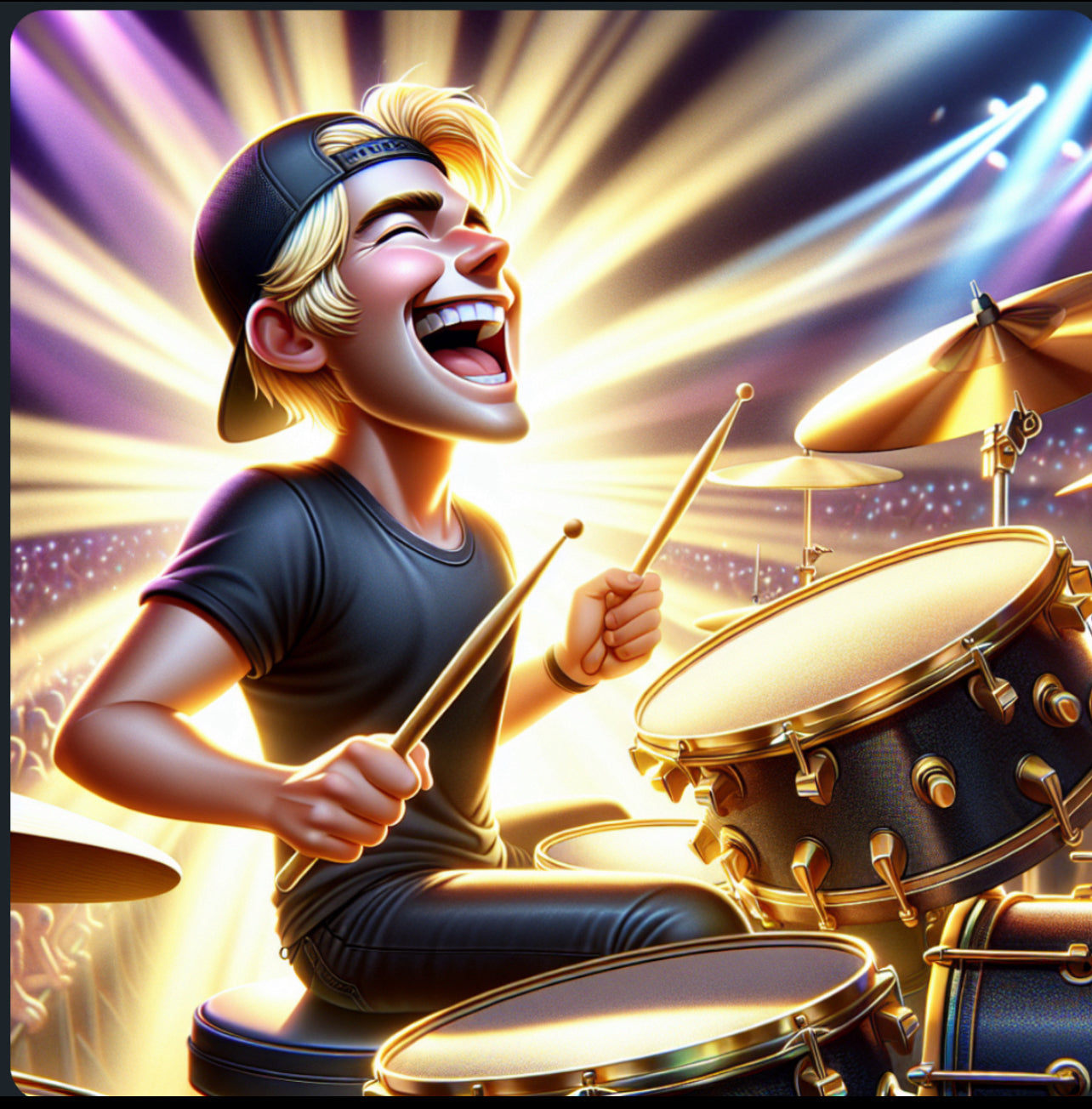 Joyful Drummer Beats