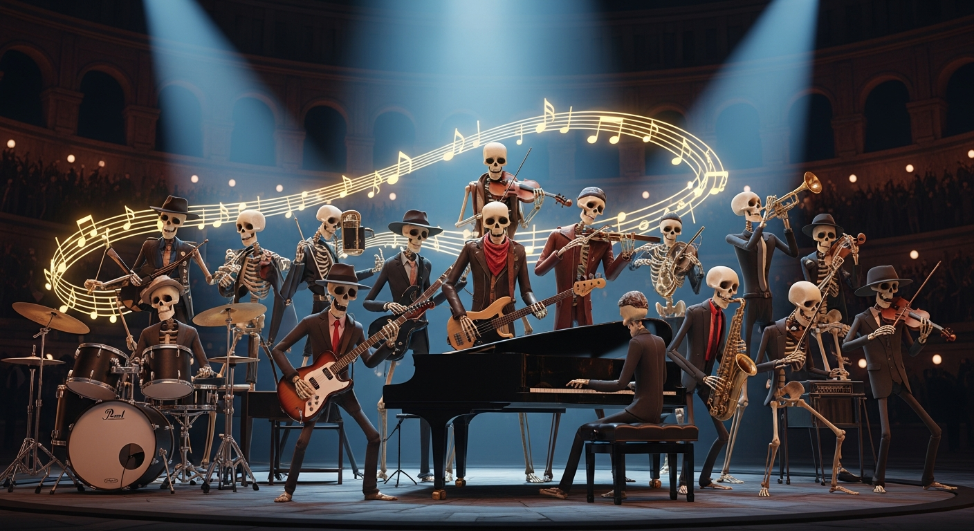 Skeleton Band Stadium Concert