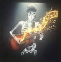 X-Ray Vision Skeleton Guitarist